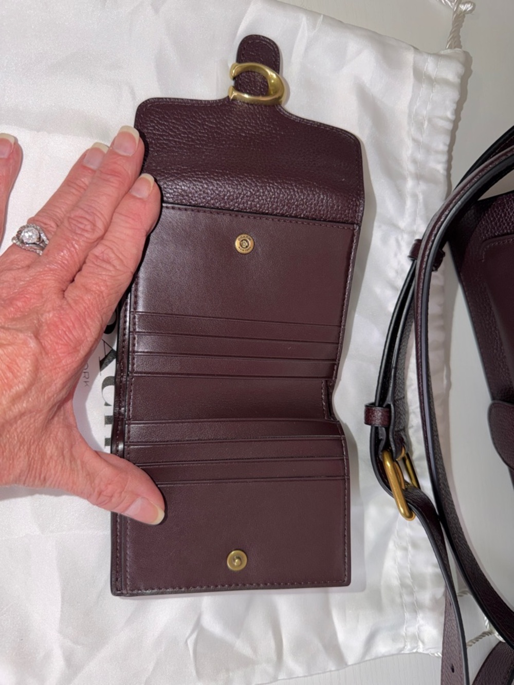 NWT Coach Tabby 26 Crossbody Bag in Oxblood with matching wallet - Picture 13 of 13